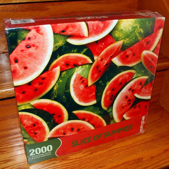 3/$88❤️sealed vintage 2003 SLICE OF SUMMER Springbok puzzle Watermelon Mosaic - Picture 3 of 7